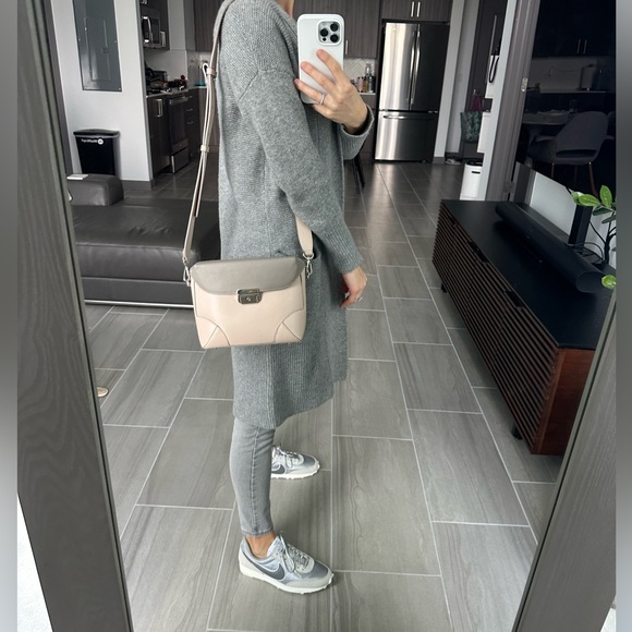 Mattioli pink beige taupe crossbody purse bag - Picture 3 of 16